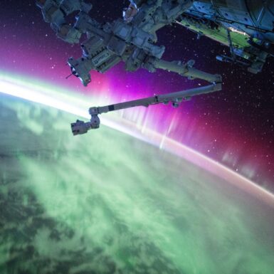 Aurora borealis from the International Space Station