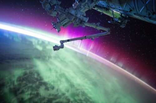 Aurora borealis from the International Space Station