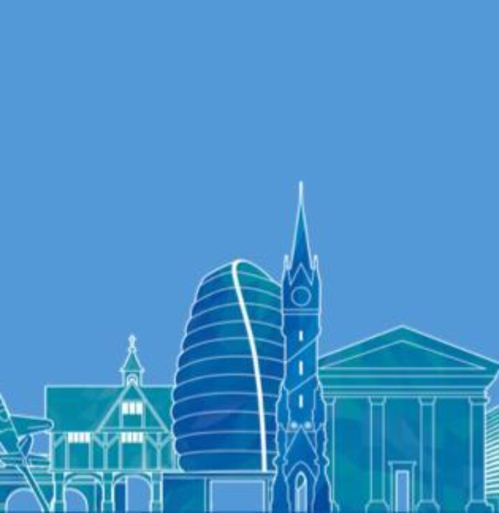 Dark blue placeholder Events and News image