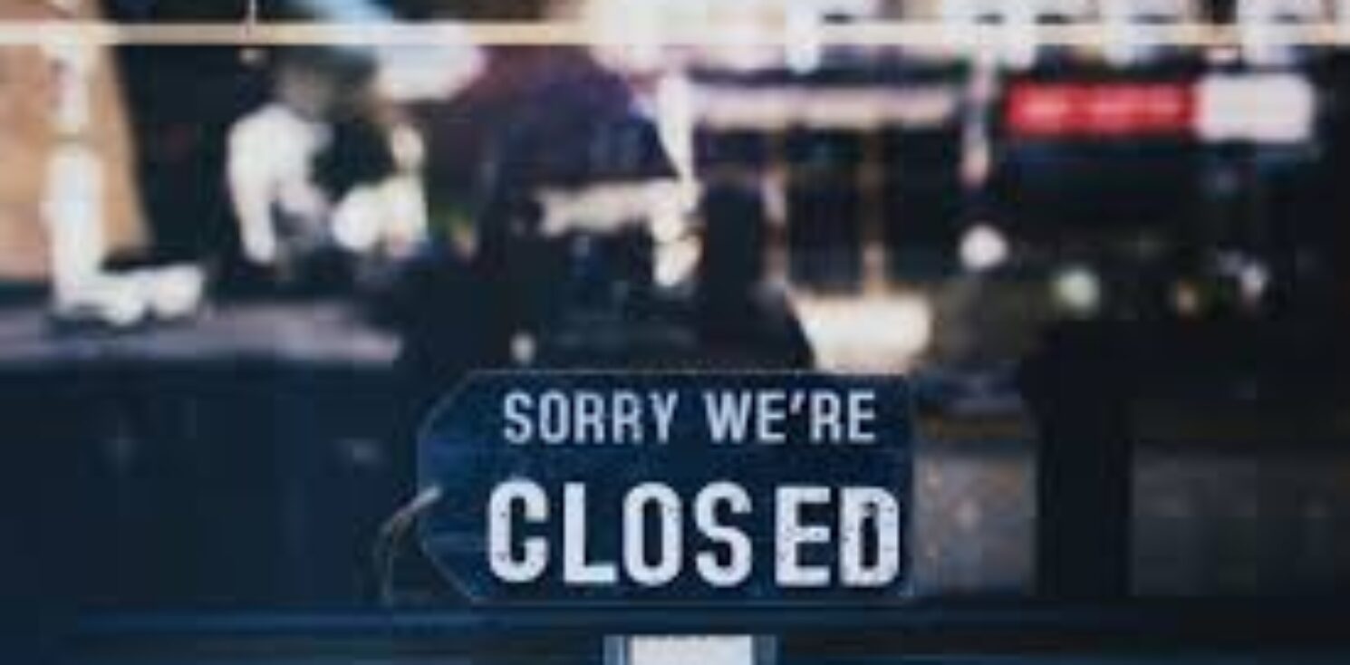 Sorry closed sign