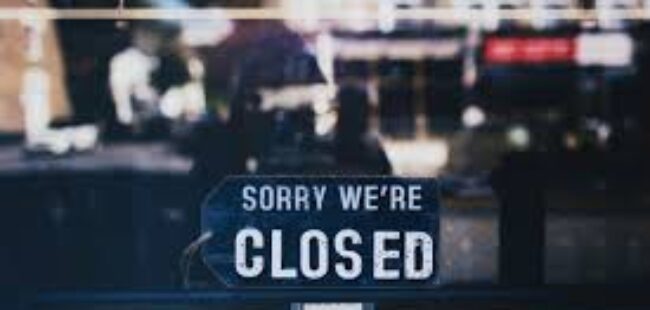 Sorry closed sign