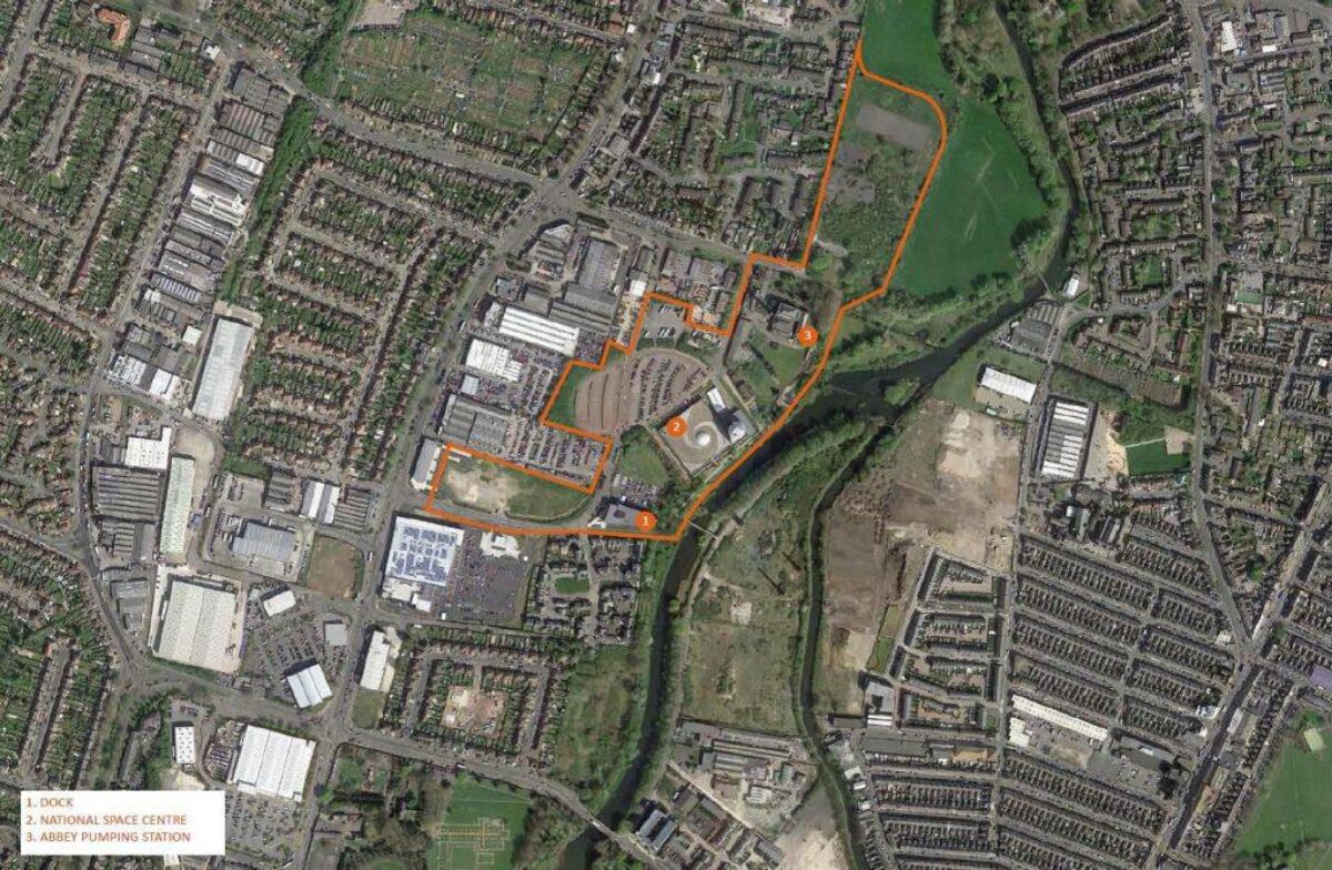 Space Park Leicester site aerial view