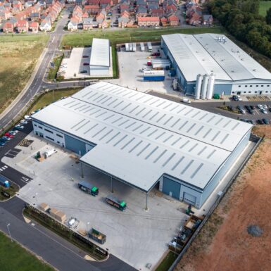 Optimus Point Leicester, overhead view new Warehouse